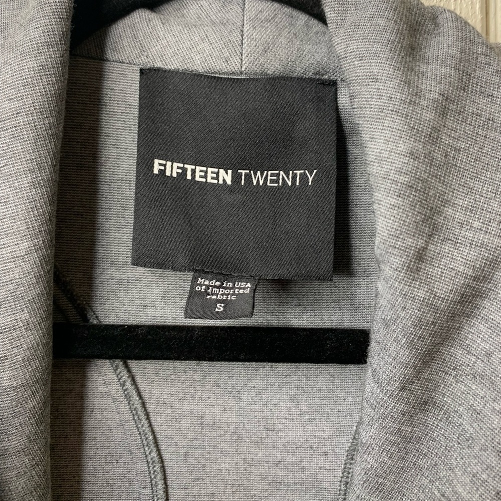 Fifteen Twenty drape leather patch jacket, size small. New with tags. - Picture 3 of 4